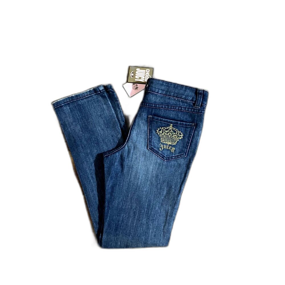 NWT Juicy Couture Embroidered Skinny Jeans Size 12